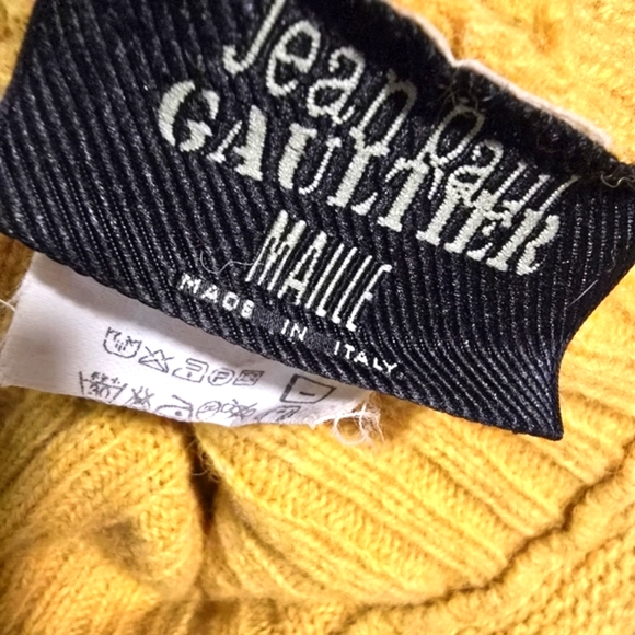Jean Paul Gaultier Cozy Yellow wool Knit Hat. Size M - Picture 4 of 6